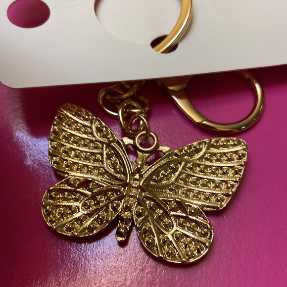 Mint key chain bag charm green butterfly NEW in package - Picture 2 of 5